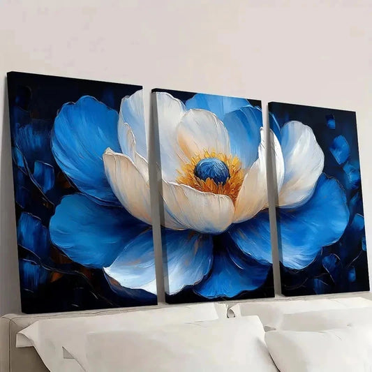 3pcs Wildflower Botanical Floral DT Wall Art Set Canvas Framed 50x70cm - High Quality Print 100% Australian Made Wall Canvas Ready to Hang