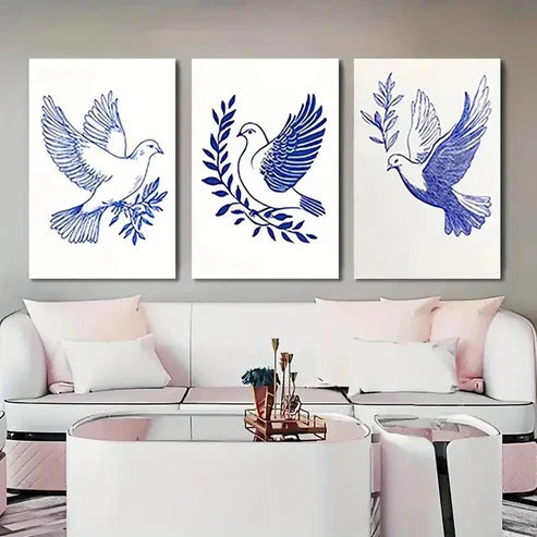 3pcs Abstract Ducky Colorful Ducks Wall Art Canvas Unframed - High Quality Print 100% Australian Made Wall Canvas - Bella Home Decor