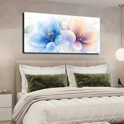 Watercolor Floral Design Wall Art canvas office home room framed 120x60cm - Bella Home Decor