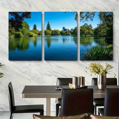 3pcs Royal Botanic Gardens Melbourne Australia   Wall Art Set Canvas Framed 40x60cm - High Quality Print 100% Australian Made Wall Canvas Ready to Hang