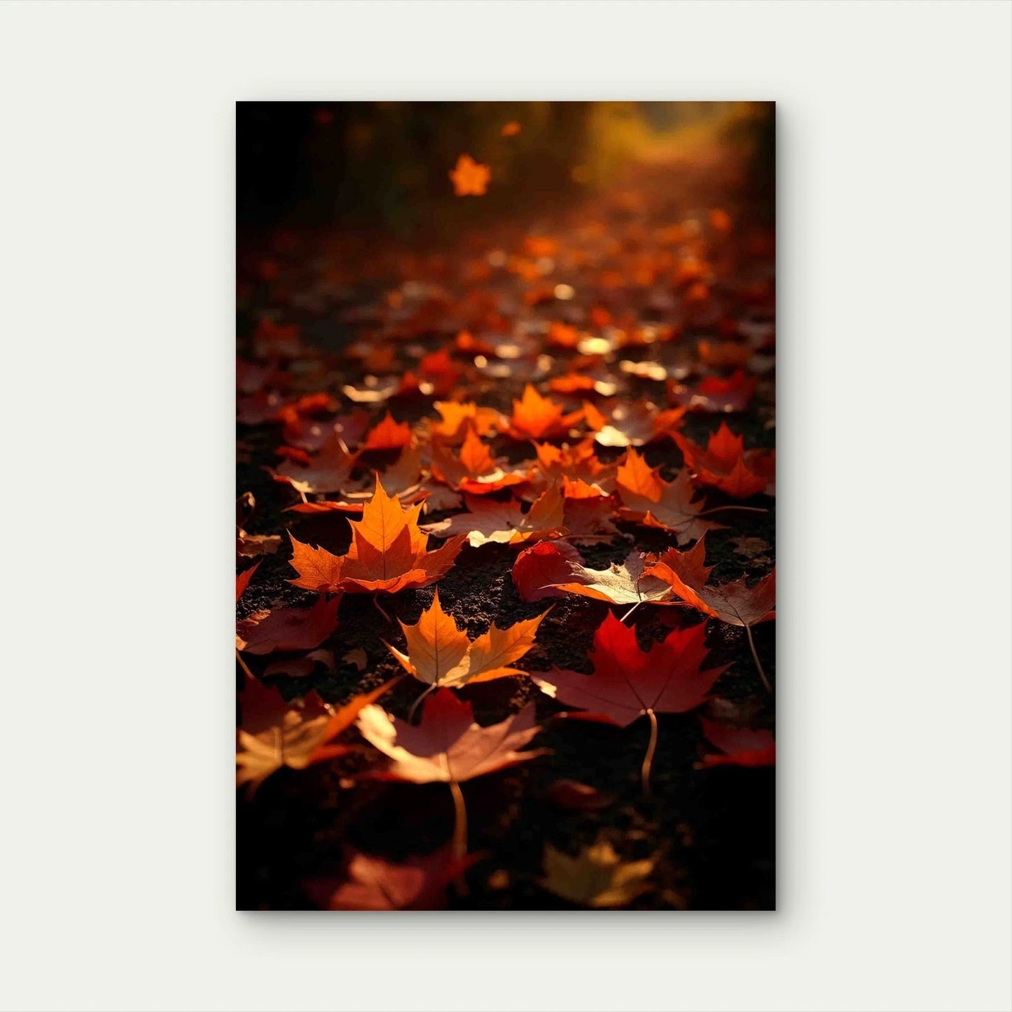 Beautiful Autumn Leaves 60x90cm Metal Print Ready to Hang