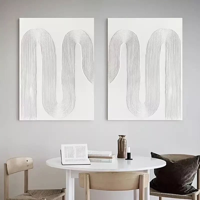 Abstract and Simple Texture Oil Painting Canvas Framed 50x75cm - High Quality Print 100% Australian Made Wall Canvas Ready to Hang