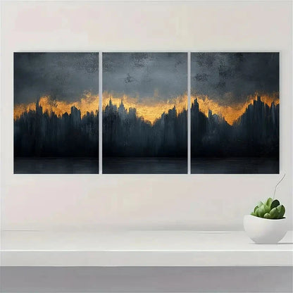 3pcs lack And White Texture Minimalist Perfect Wall Art Set Canvas Framed 50x70cm - High Quality Print 100% Australian Made Wall Canvas Ready to Hang - Bella Home Decor