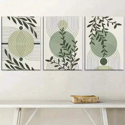 3pcs Bohemian Style Abstract Geometric Line Art Canvas Unframed - High Quality Print 100% Australian Made Wall Canvas - Bella Home Decor