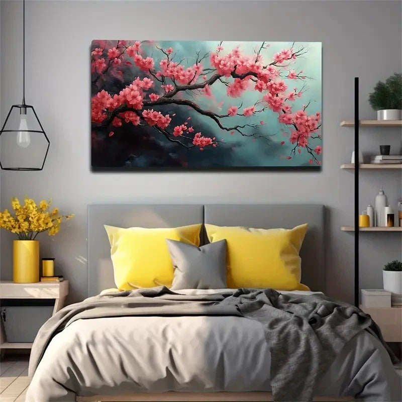 Thick Dark Brown Branches Wall Art Canvas Office Home Room Framed 120x60cm