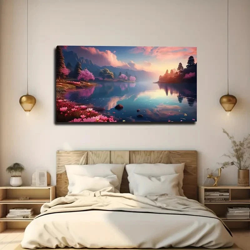 Leisurely Romantic Wall Art Canvas Office Home Room Framed 120x60cm