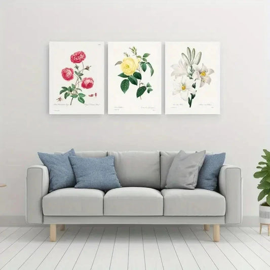 3pcs Beach Scene with Lush Greenery Wall Art Set Canvas Framed 60x90cm - High Quality Print 100% Australian Made Wall Canvas Ready to Hang