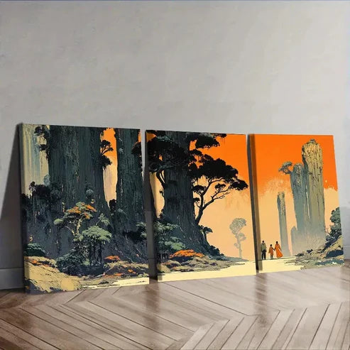3pcs Strange Planet (4) Wall Art Canvas Unframed - High Quality Print 100% Australian Made Wall Canvas