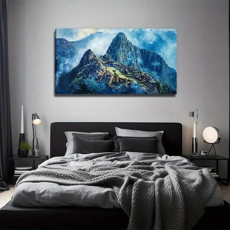 Mayan Civilization Of The Magic Wall Art Canvas Office Home Room Framed 120x60cm