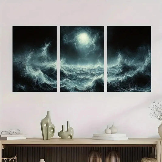 3pcs Goth Moody Dark Academia Metal Print Ready to Hang Art