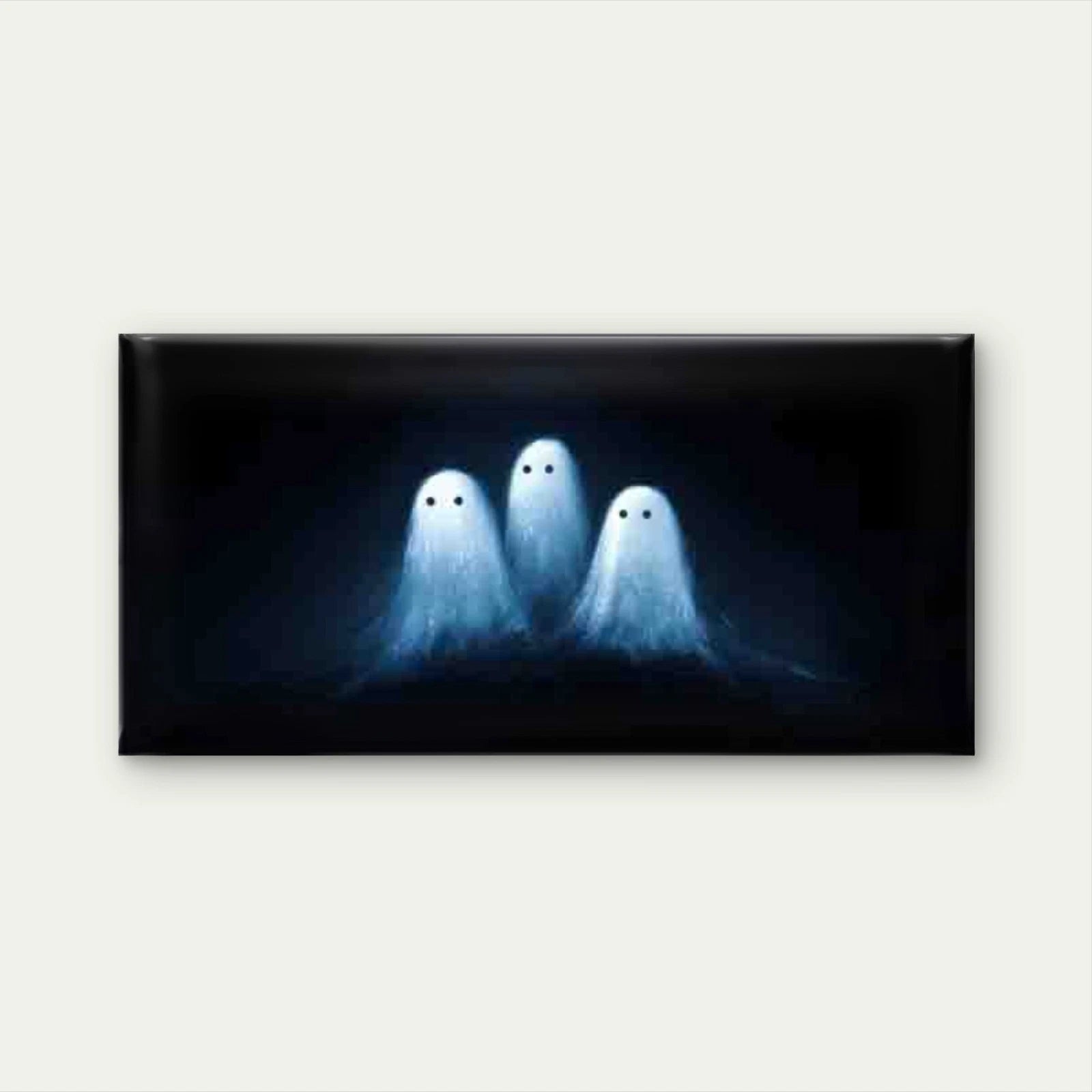 Glowing Ghosts with Glowing Ink Wall Art Canvas Office Home Room Framed 120x60cm - Bella Home Decor
