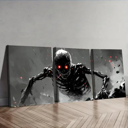 3pcs Hell Monster Darkness Danger Fear Wall Perfect Wall Art Set Canvas Unframed - High Quality Print 100% Australian Made Wall Canvas