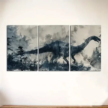 3pcs Dinosaur Wall Art Triptych Wall Art Canvas Unframed - High Quality Print 100% Australian Made Wall Canvas - Bella Home Decor