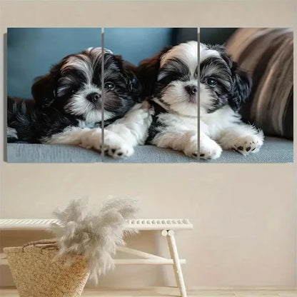 3pcs Dogs Wall Art Set Canvas Unframed - High Quality Print 100% Australian Made Wall Canvas - Bella Home Decor