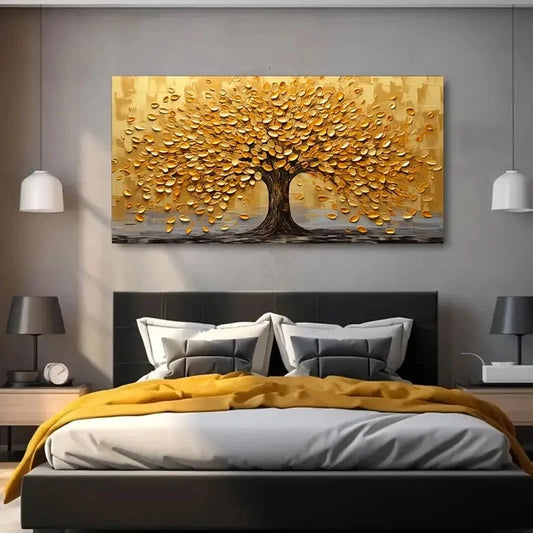 Abstract Ginkgo Tree Wall Art wall canvas office home room framed 120x60cm