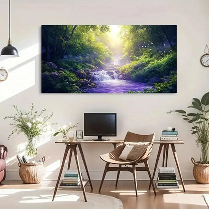Forest Contemporary Modern Wall Art Canvas Office Home Room Framed 120x60cm