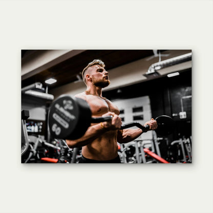 Bicep Curl & Lifting Barbell 5mm thick Plastic Poster Ready to Hang 90x60cm