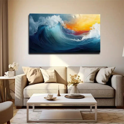 Magnificent Views Ocean Wall Wall Art Canvas Office Home Room Framed 120x60cm