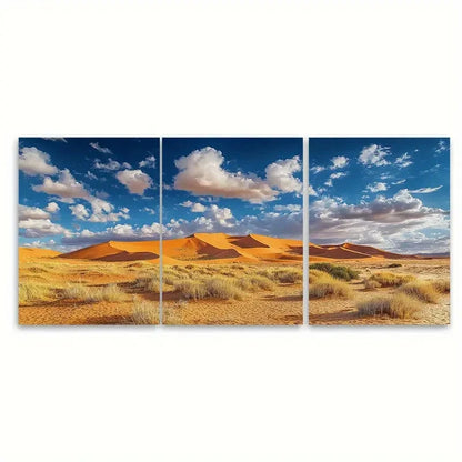 3pcs Merzouga Art Erg Chebbi Chebbi TI  Wall Art Set Canvas Framed 50x70cm - High Quality Print 100% Australian Made Wall Canvas Ready to Hang