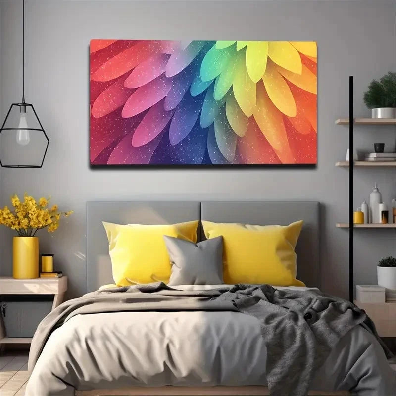 Colorful Leaves Decorative Wall Art Canvas Office Home Room Framed 120x60cm