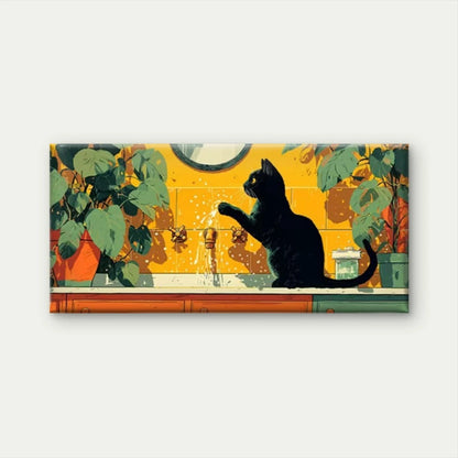 Funny in Bathroom Wall Art Canvas Office Home Room Framed 120x60cm