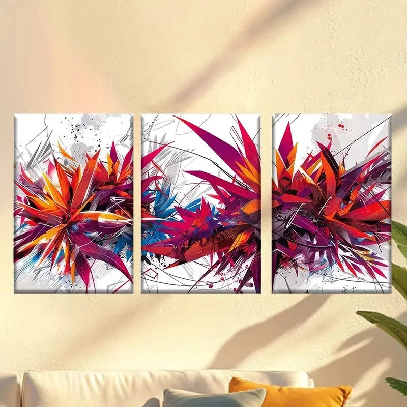 3pcs Agave Canvas Art Prints-Vibrant Colorful Wall Art Set Canvas Framed 40x60cm - High Quality Print 100% Australian Made Wall Canvas Ready to Hang - Bella Home Decor