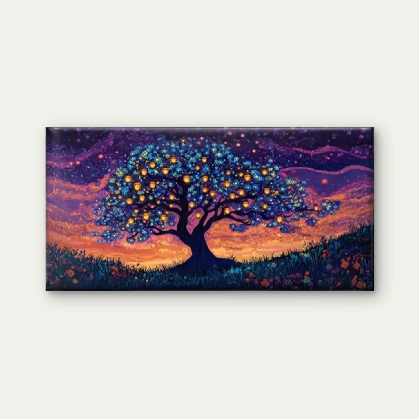 Fantacy Tree Beauty Sky Sunset Wall Art Canvas Office Home Room Framed 120x60cm