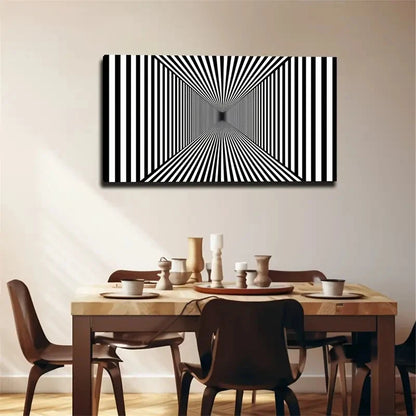 Abstract Vertical Perspective Wall Art Canvas Office Home Room Framed 120x60cm