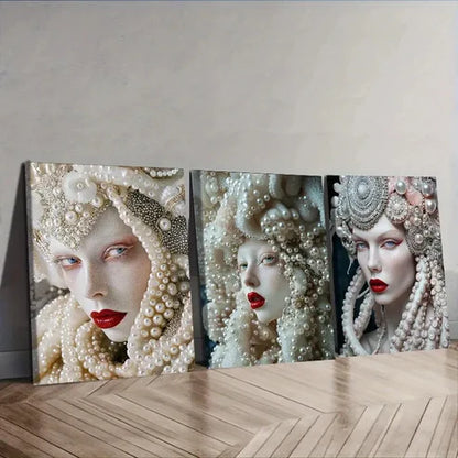 3pcs Octopus princess Wall Art Set Canvas Unframed - High Quality Print 100% Australian Made Wall Canvas