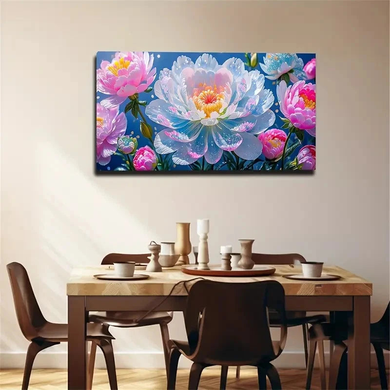 Blooming Chrysanthemum Floral Wall Art Canvas Office Home Room Framed 120x60cm