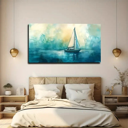 Borderless Ocean Wall Art Canvas Office Home Room Framed 120x60cm