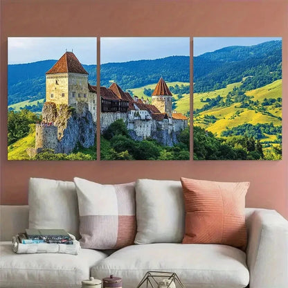 3pcs Beauty of Romania and Transylvania Travel Metal Print Ready to Hang Art - Bella Home Decor