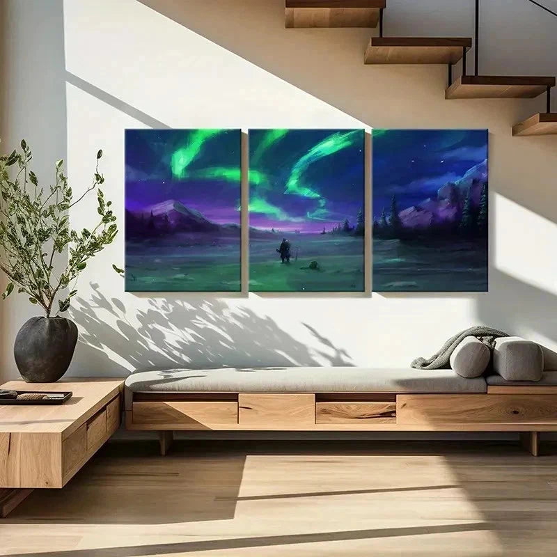 3pcs Anime Landscape Nordic Natural Modern Wall Art Set Canvas Framed 60x90cm - High Quality Print 100% Australian Made Wall Canvas Ready to Hang - Bella Home Decor