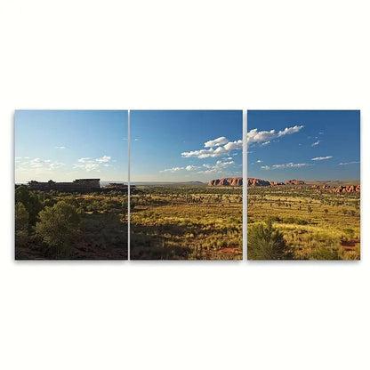 3pcs Uluru-Kata Tjuta National Park Australia Wall Art Set Canvas Framed 40x60cm - High Quality Print 100% Australian Made Wall Canvas Ready to Hang