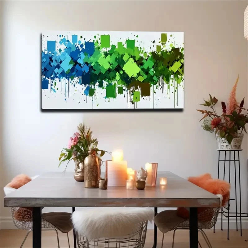 Vibrant Colorful Painting Wall Art Canvas Office Home Room Framed 120x60cm
