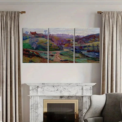 3pcs Abstract Nature Scenery Colorful Hills Metal Print Ready to Hang Art - Bella Home Decor
