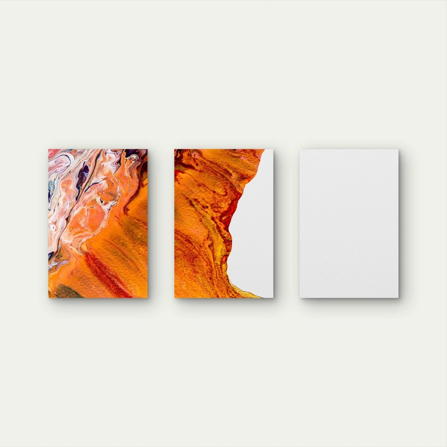 3pcs Abstract Paint Fluid Pour Wall Art Set Canvas Framed 50x70cm - High Quality Print 100% Australian Made Wall Canvas Ready to Hang