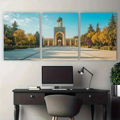 3pcs Elegant Landmark Cultural Decor Perfect Wall Art Set Canvas Framed 60x90cm - High Quality Print 100% Australian Made Wall Canvas Ready to Hang