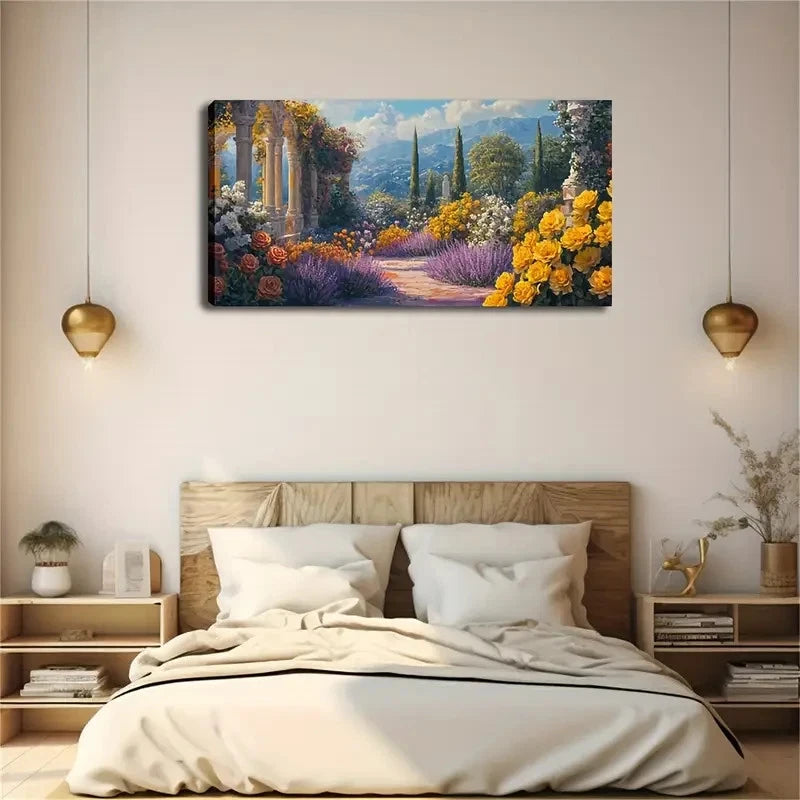 Colorful Floral & Classical Wall Art Canvas Office Home Room Framed 120x60cm