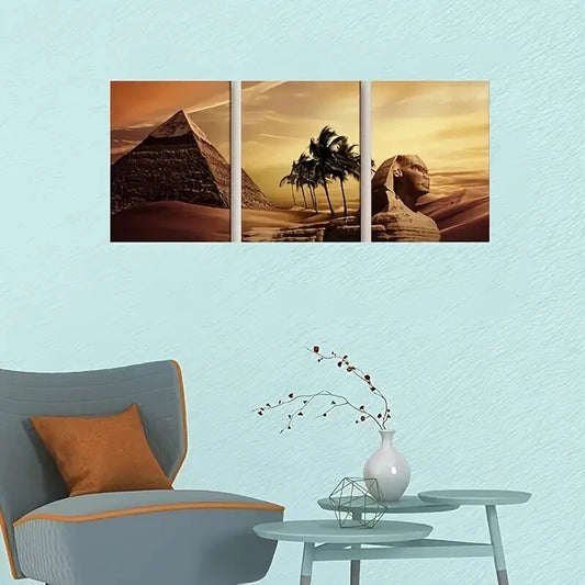 3pcs Ancient Egypt Secrets Metal Print Ready to Hang Art