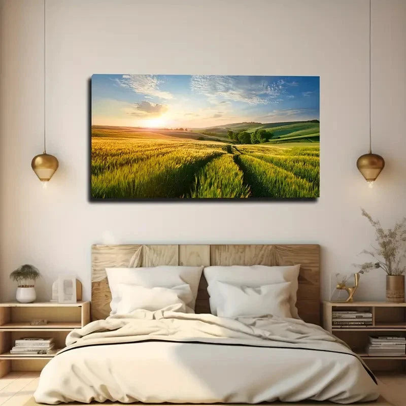 Spring Morning Sunrise Wall Art Canvas Office Home Room Framed 120x60cm