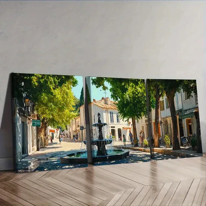 3pcs Ancient City Canal Scenes Wall Art Set Canvas Unframed - High Quality Print 100% Australian Made Wall Canvas - Bella Home Decor