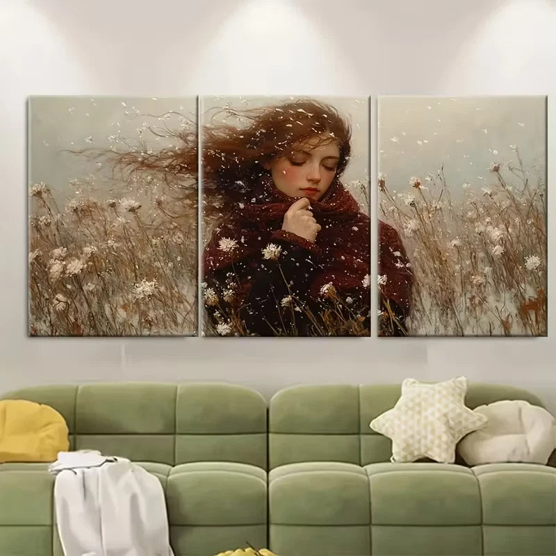 3pcs John Everett Millais Blow Blow Metal Print Ready to Hang Art