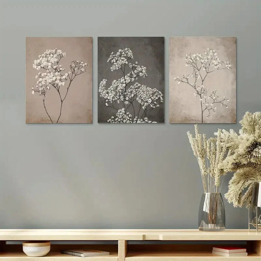 3pcs botanical nordic painting Metal Print Ready to Hang Art