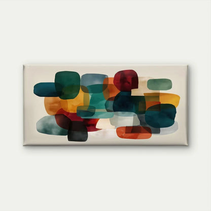 Multicolor Abstract Geometric Wall Art Canvas Office Home Room Framed 120x60cm