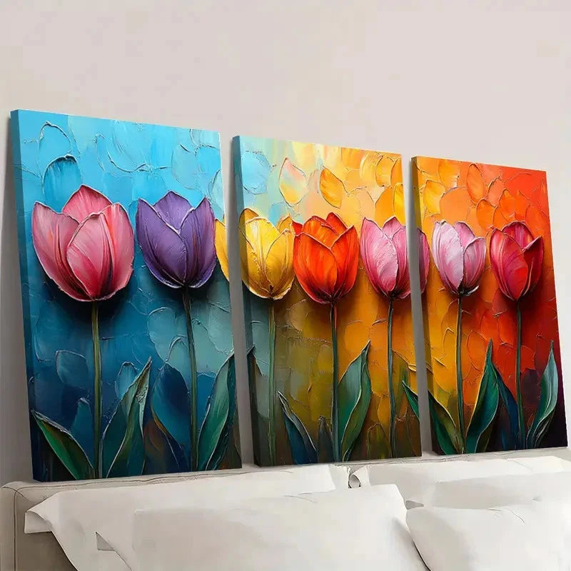 3pcs  Spring Weddings & Modern Spaces TU   Wall Art Set Canvas Framed 50x70cm - High Quality Print 100% Australian Made Wall Canvas Ready to Hang - Bella Home Decor