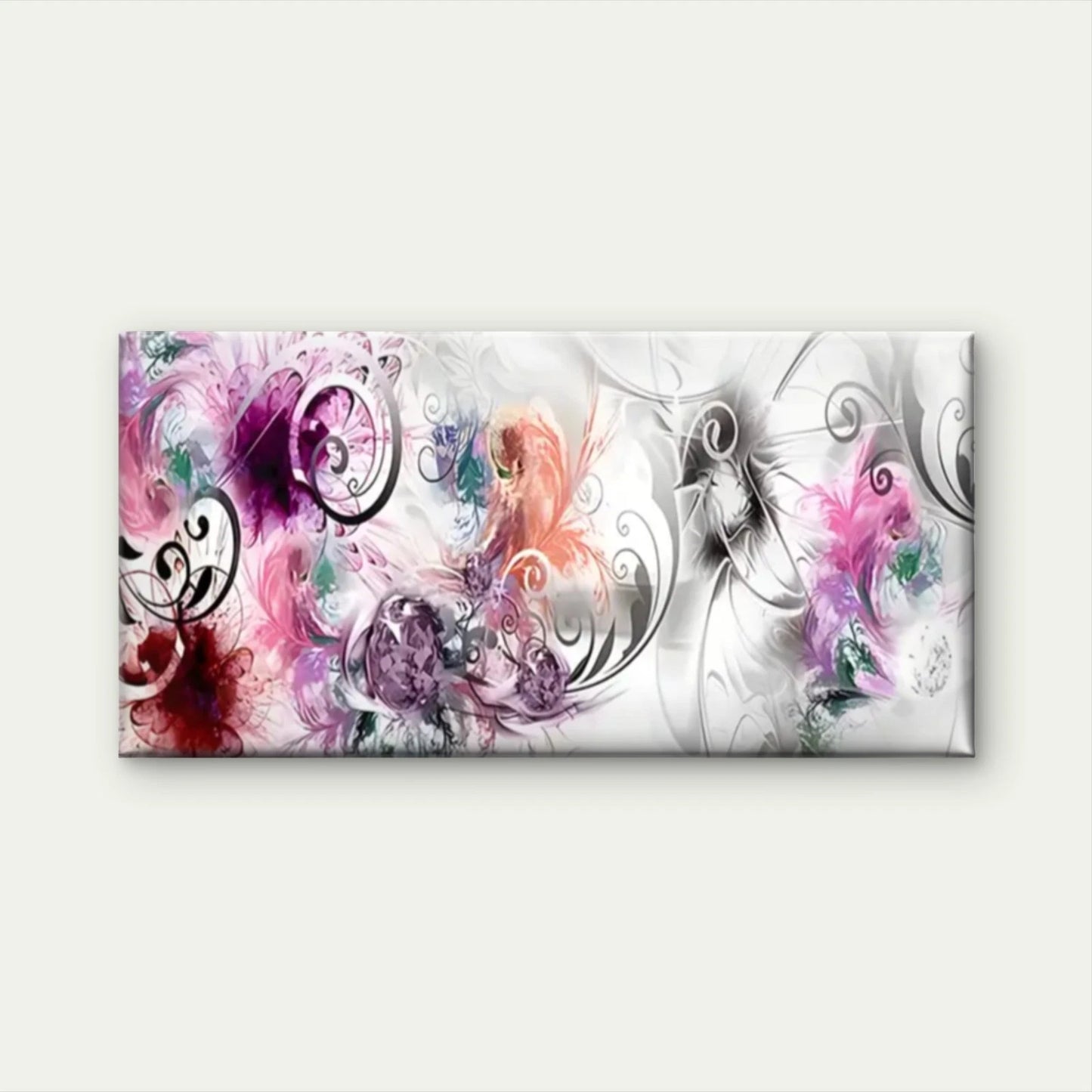 Flowers A Variety Color Pattern Wall Art Canvas Office Home Room Framed 120x60cm