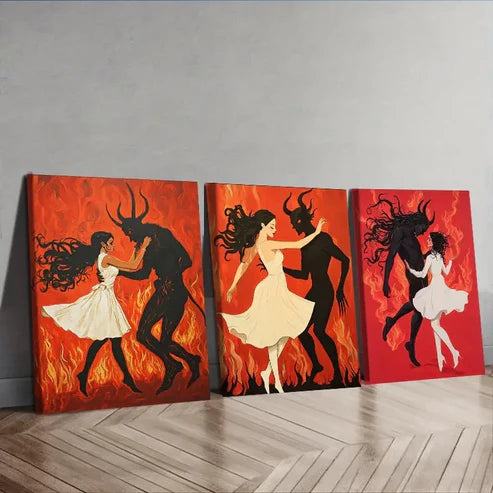 3pcs The Girl and the Beast Wall Art Set Canvas Unframed - High Quality Print 100% Australian Made Wall Canvas