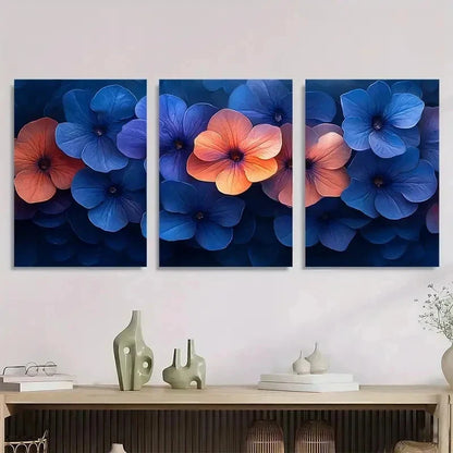 3pcs Petunia Beauty Flower Nature Perfect Wall Art Set Canvas Framed 60x90cm - High Quality Print 100% Australian Made Wall Canvas Ready to Hang