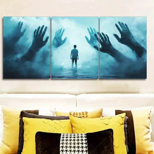 3pcs People who are bound Wall Art Set Canvas Unframed - High Quality Print 100% Australian Made Wall Canvas